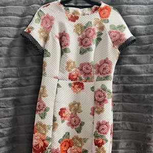 ASOS floral and polka dot dress